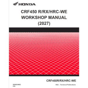 2027 Honda CRF 450 R/RX/HRC-WE Repair Manual