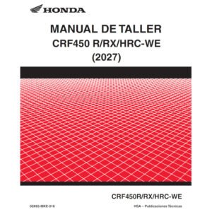 2027 Honda CRF 450 R/RX/HRC-WE Manual de Taller Espaniol